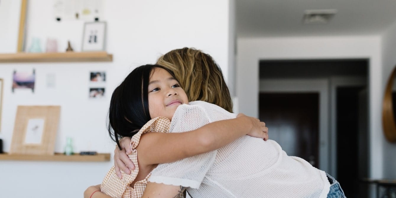 Preschool soon? Here are 12 steps to manage your own separation anxiety, mama daughter and mother hugging