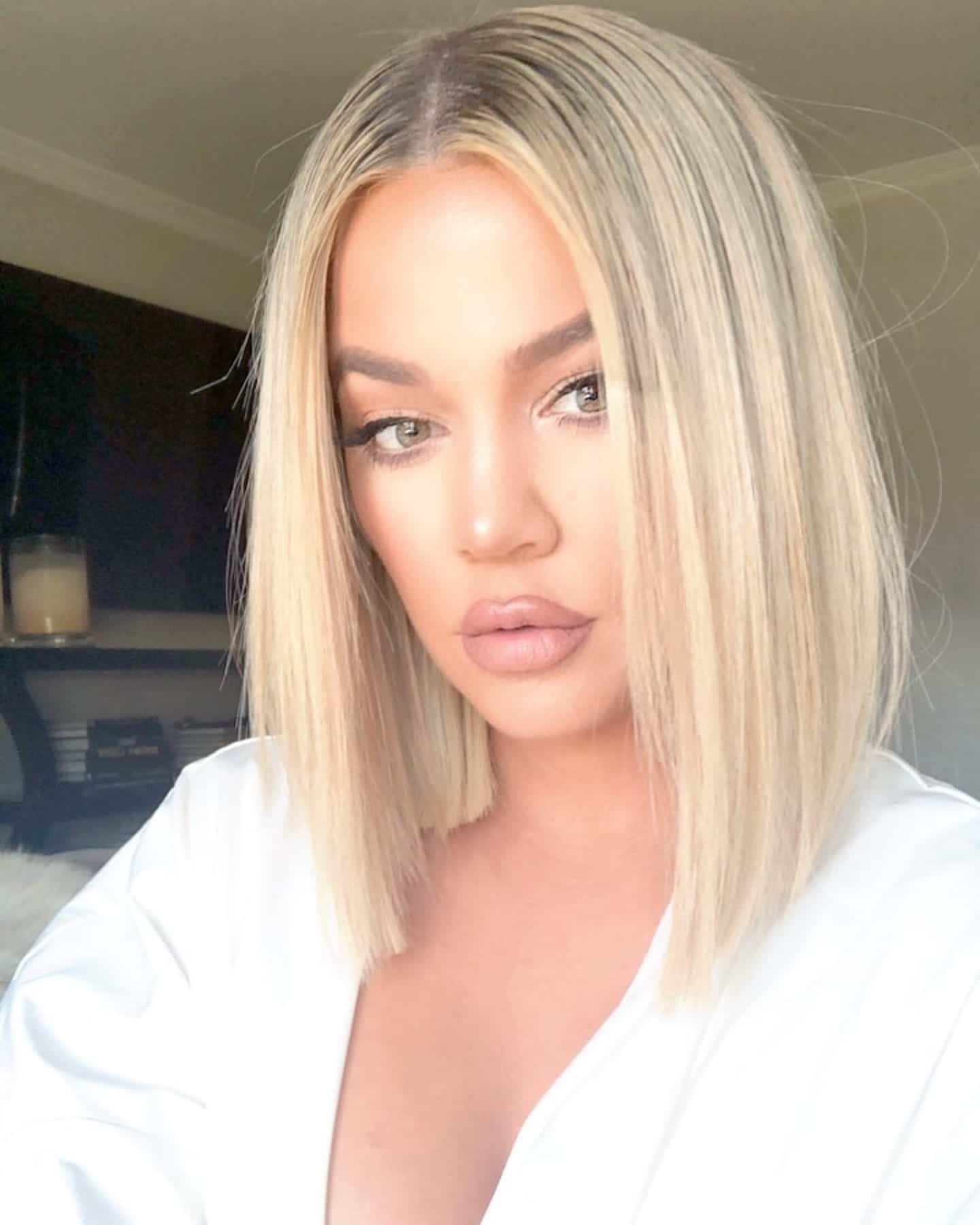 5 celebrity moms rock sleek, short hairstyles đ Khloe Kardashian with shirt hair