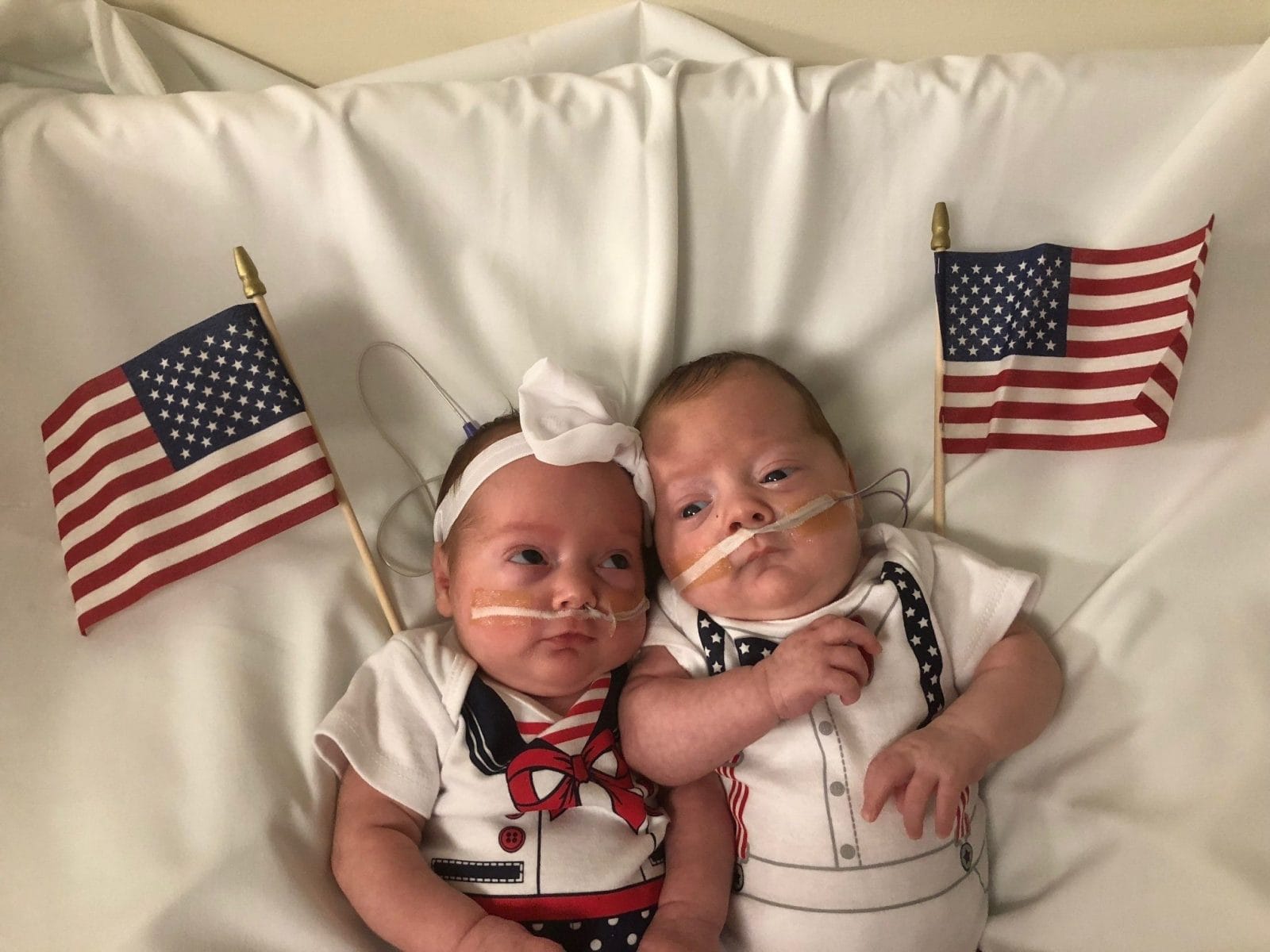 10 powerful photos of NICU babies celebrating the 4th of July babies with the American flag
