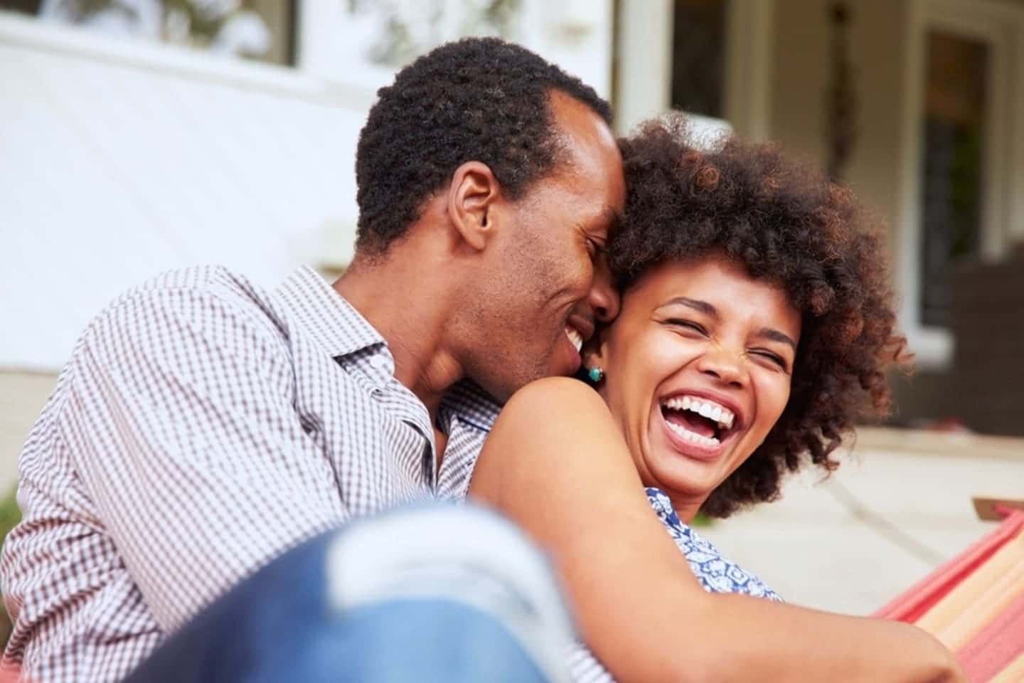 The secret to a strong marriage? Someone who makes you laugh man and woman laughing