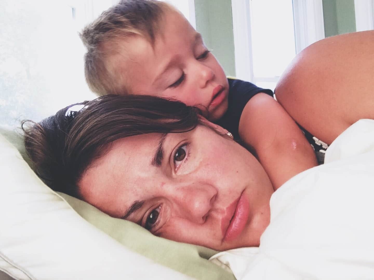 You’re not failing, mama toddler laying on moms face