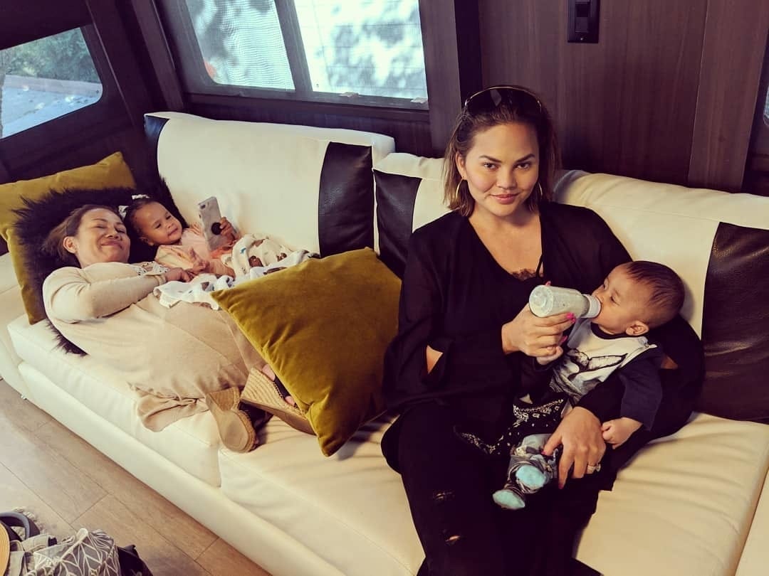Chrissy Teigen refuses to be mom-shamed over breastfeeding