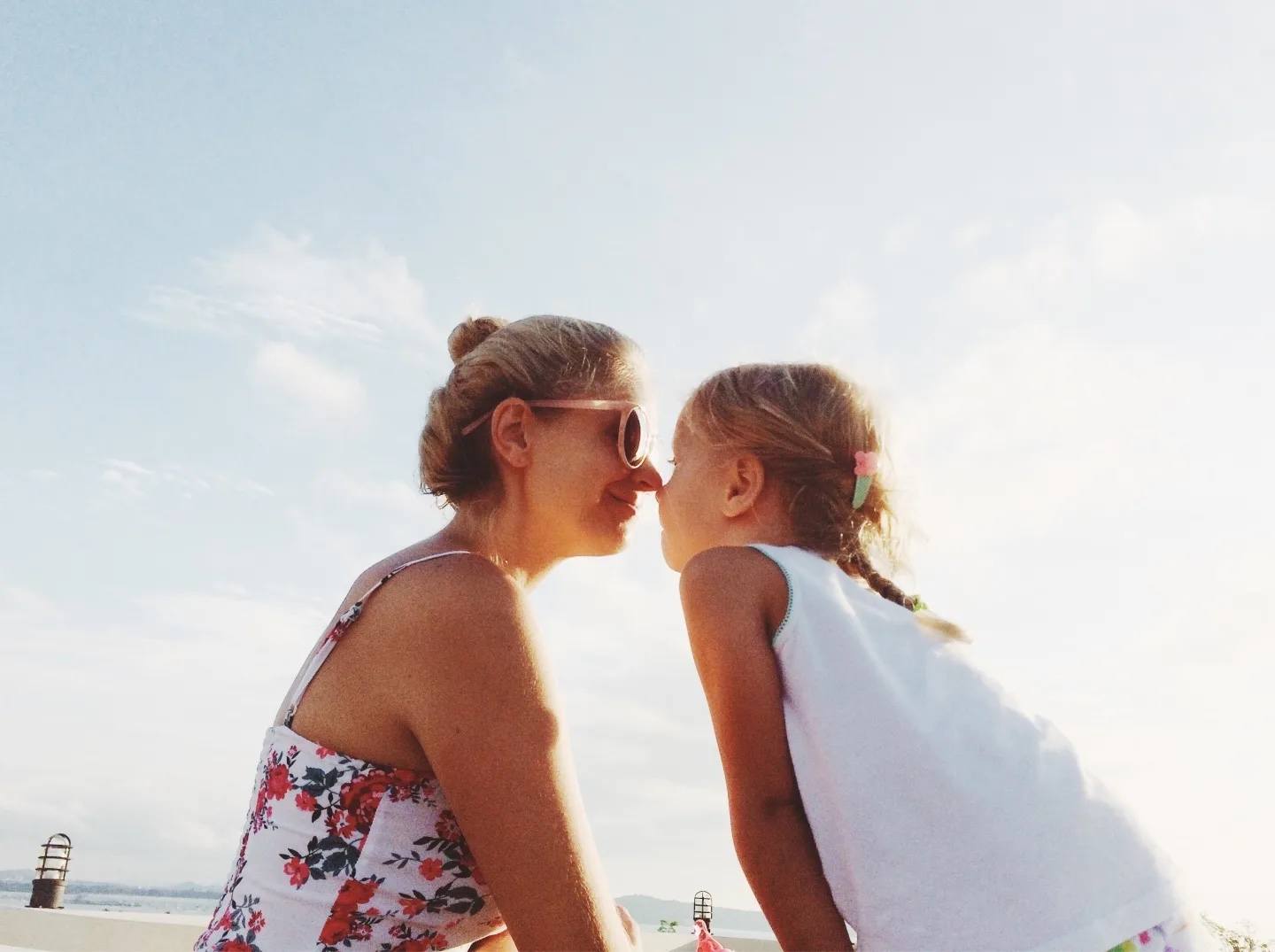 *This* is when motherhood gets easier mom and daughter touching noses