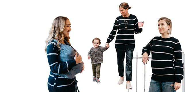 3 Real Moms Show Us How One Sweater Works Through Pregnancy, Breastfeeding and Beyond