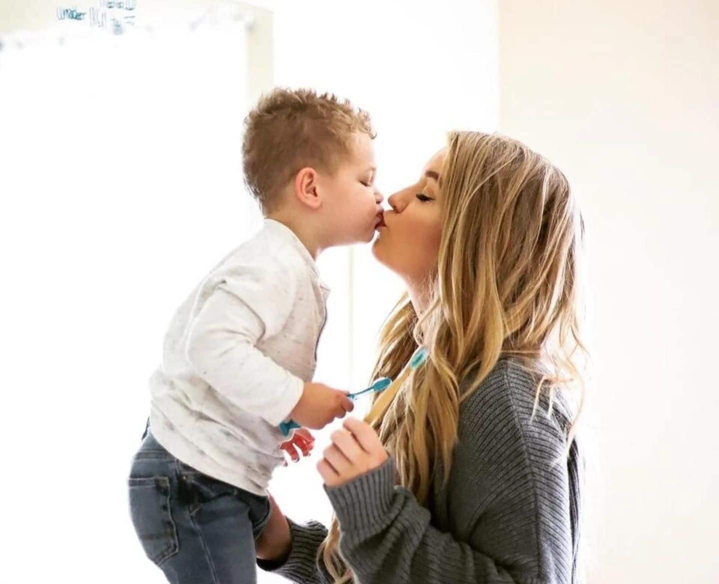 Dear son, you’ll always be my little boy mom kissing son