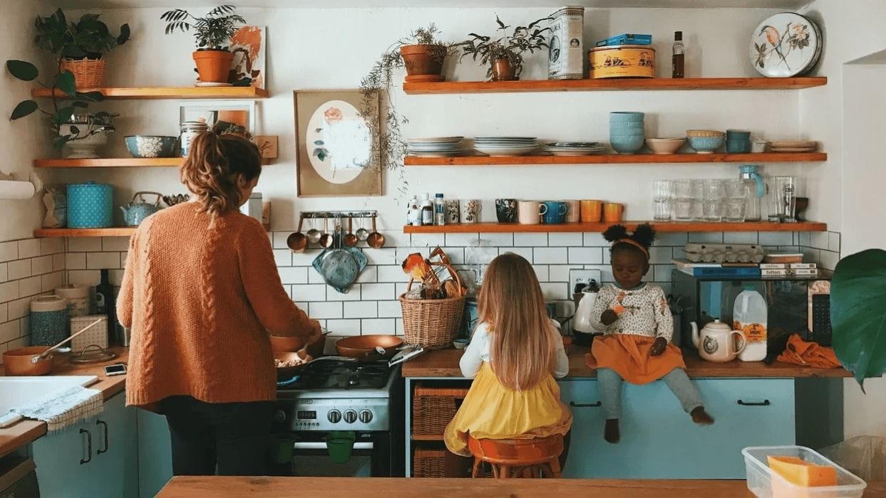Mama, my best advice for you? Let people help mom in the kitchen with two little girls