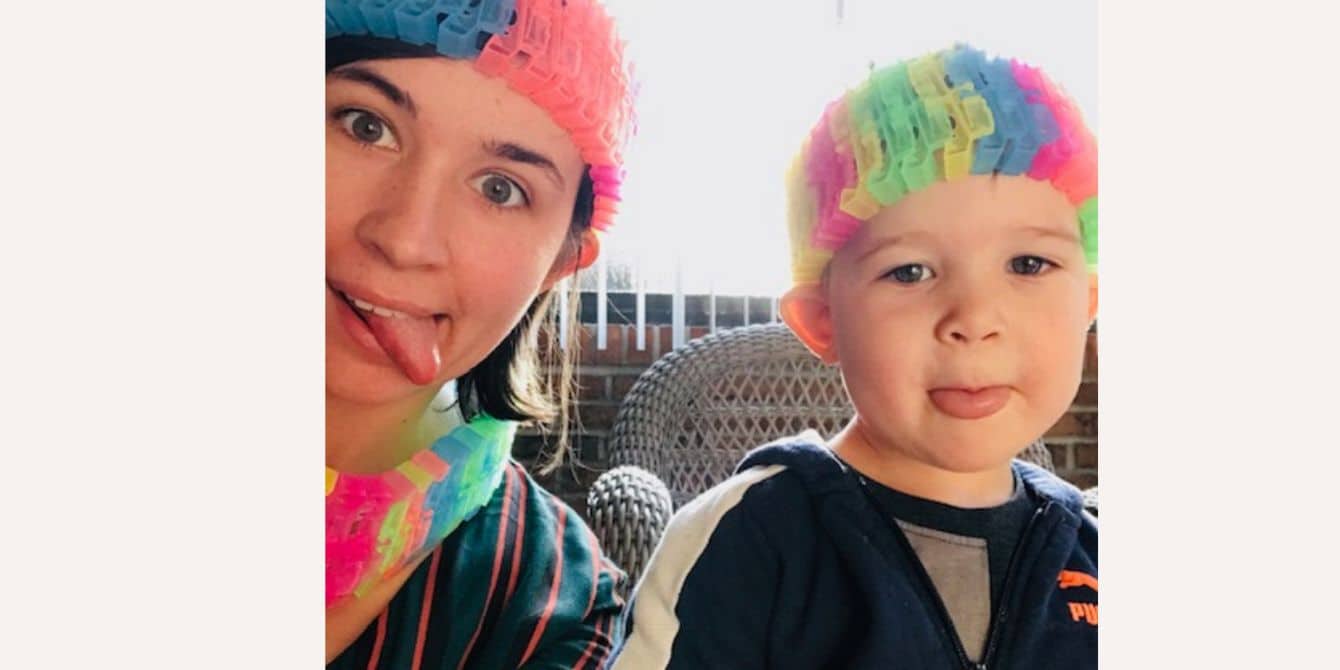Chelsea on EMDR therapy to treat her postpartum depression selfie of mother and toddler son after mother completed emdr therapy for postpartum depression