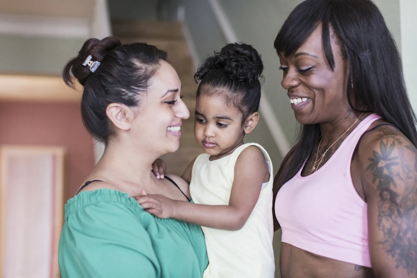 How I created a village with my ex and his new partner two women with little girl - blended family