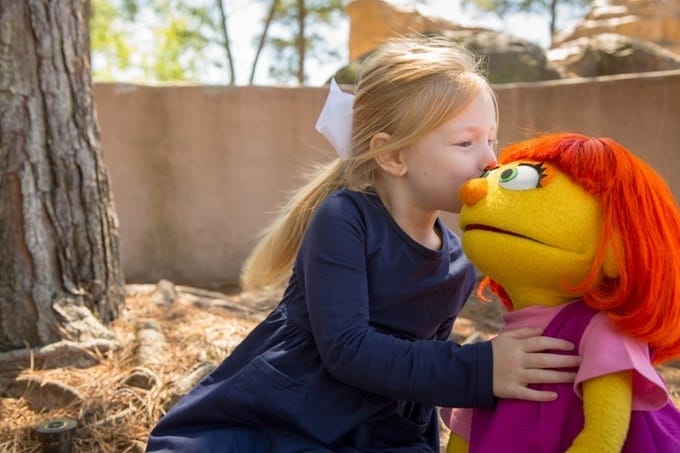 To celebrate Autism Awareness month Sesame Street gave Julia a whole family to support her