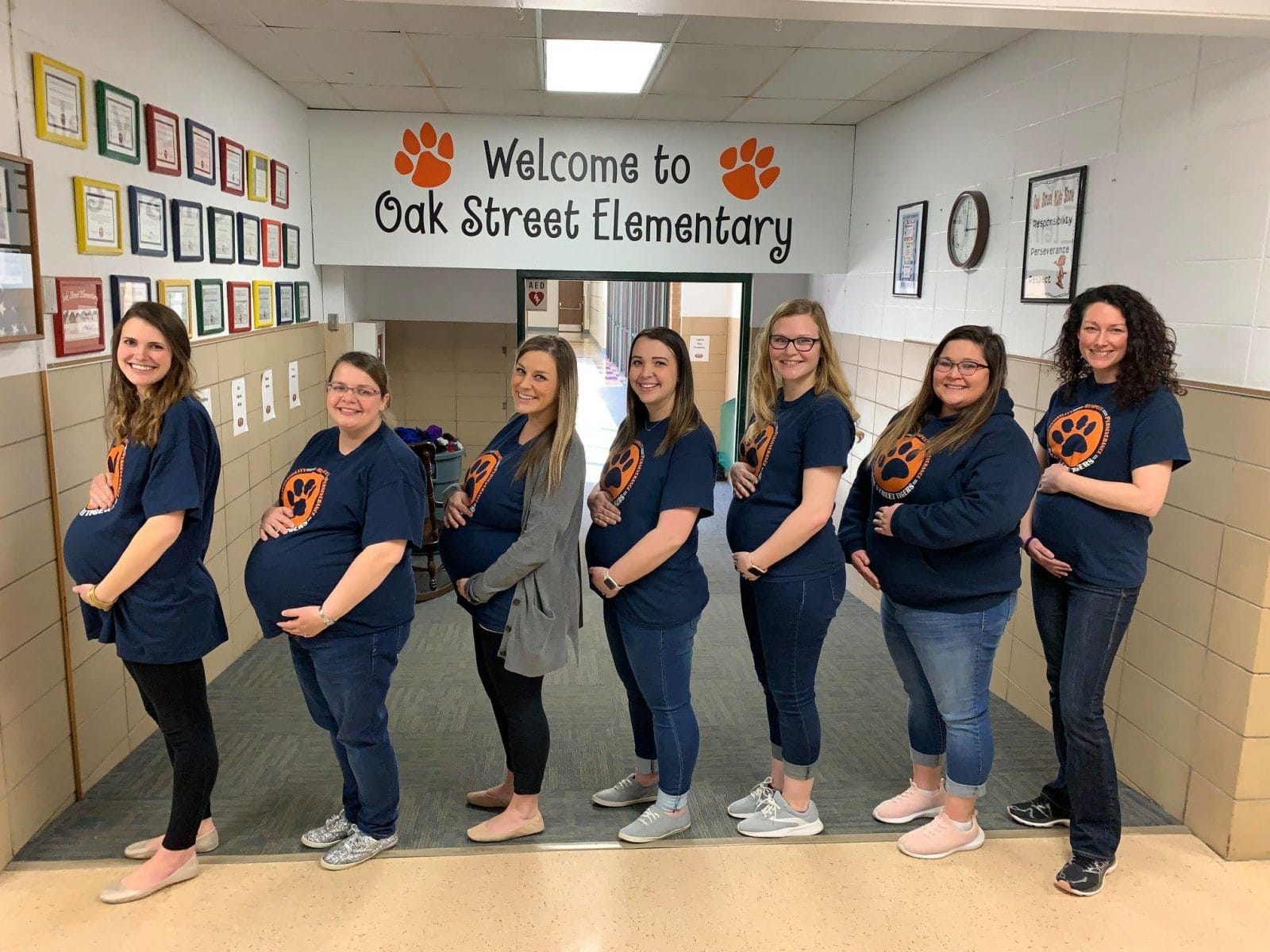 Almost half of this school’s teachers are pregnant—and their picture is going viral