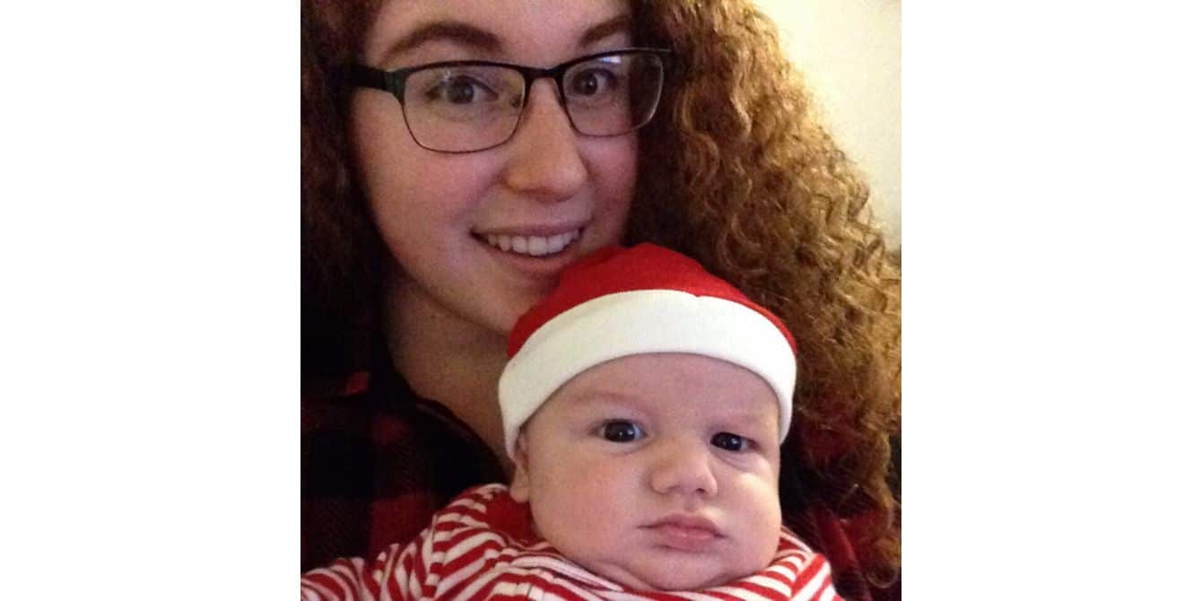 Kristen on her delivery triggering PPD, PPA and psychosis moms selfie with her toddler - traumatic birth story