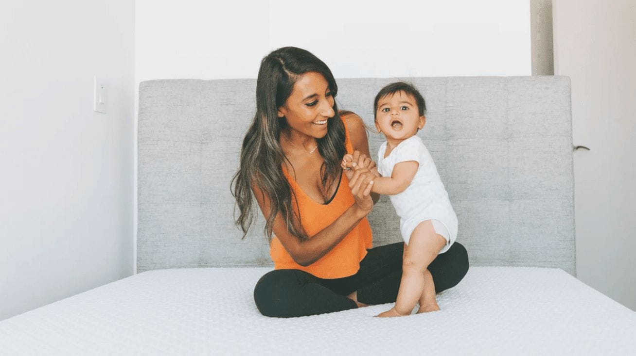 All about instincts mom helping baby stand up
