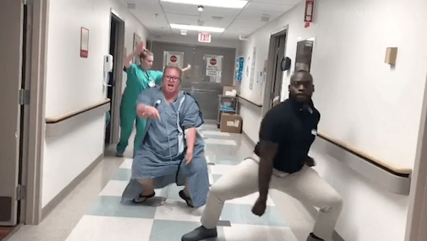 Viral video of parents-to-be dancing during labor nurses and parents-to-be dancing during labor