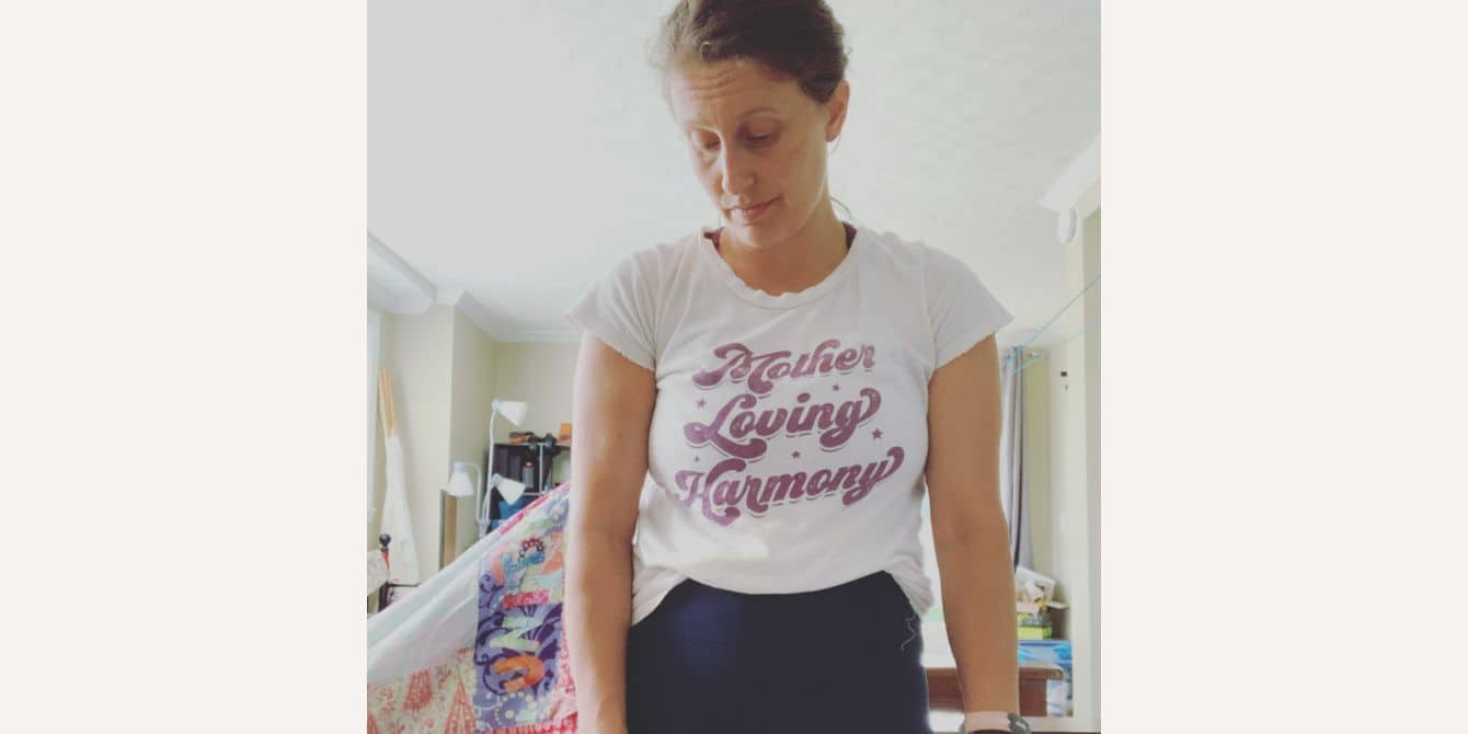 Becca on living with premenstrual dysphoric disorder (PMDD) and the rage it causes mom wearing a tshirt - essay on premenstrual dysphoric disorder