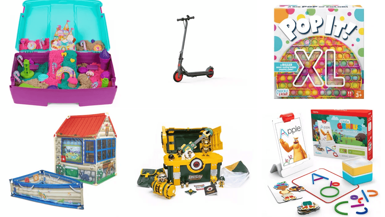Target just revealed their top 50+ toys for the holidays 🎁 collage of holiday gifts from target