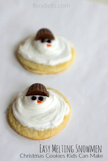 easy melting snowmen christmas cookies kids can make - Motherly