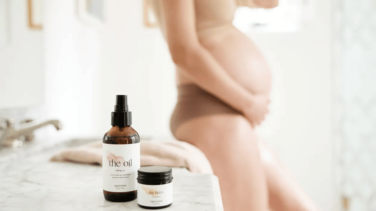 Ingrid + Isabel’s affordable new skincare line gives mamas the pampering they need pregnant woman with Ingrid + Isabel products