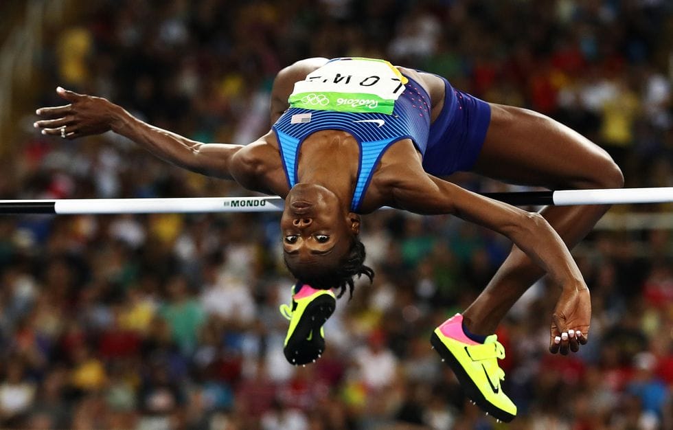  Olympian-Chaunt\u00e9-Lowe-high-jump-event