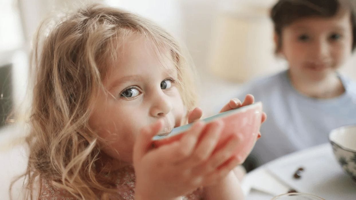 10 kid-friendly breakfasts that are as easy as they are delicious little-girl-slurping-from-a-bowl