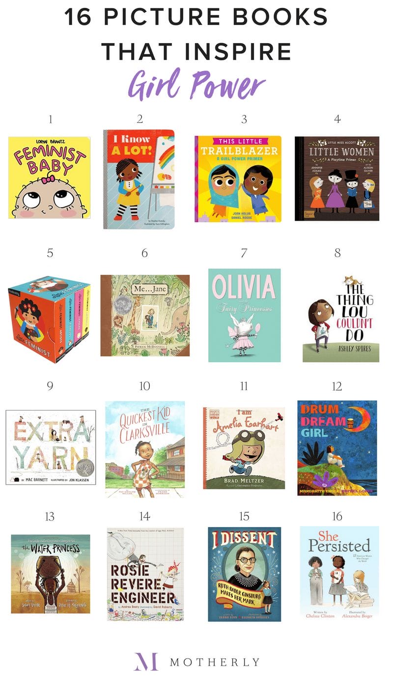 Girl power: 16 picture books that encourage, empower & inspire✨ collage of picture books