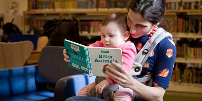 Visiting the Library with Baby