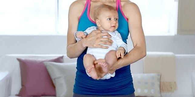 The 12-Hour Mom Workout mom working out with baby