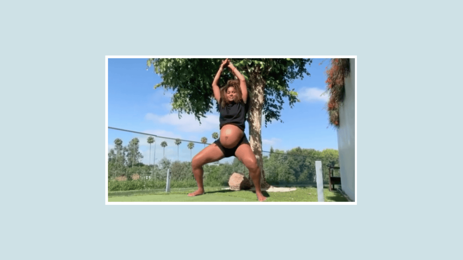 Ciara was ‘literally in labor’ finishing this song & music video Ciara squatting with a baby bump