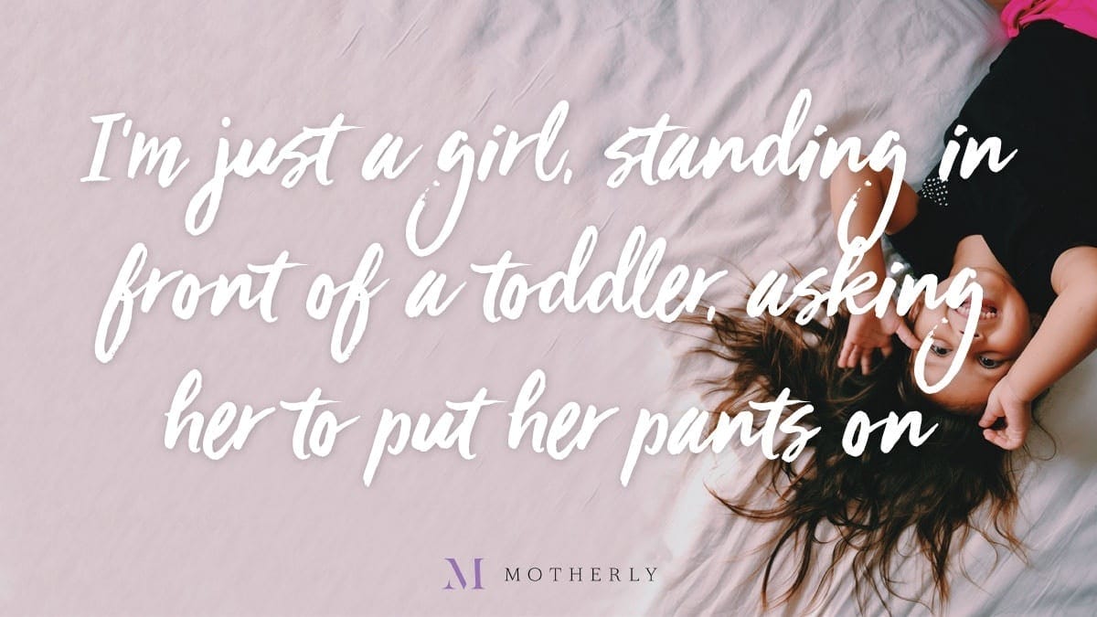 Big girl pants —21-month-old