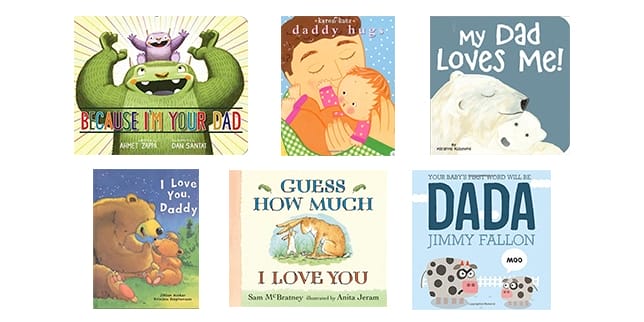 6 baby books about dads collage of baby books about dads