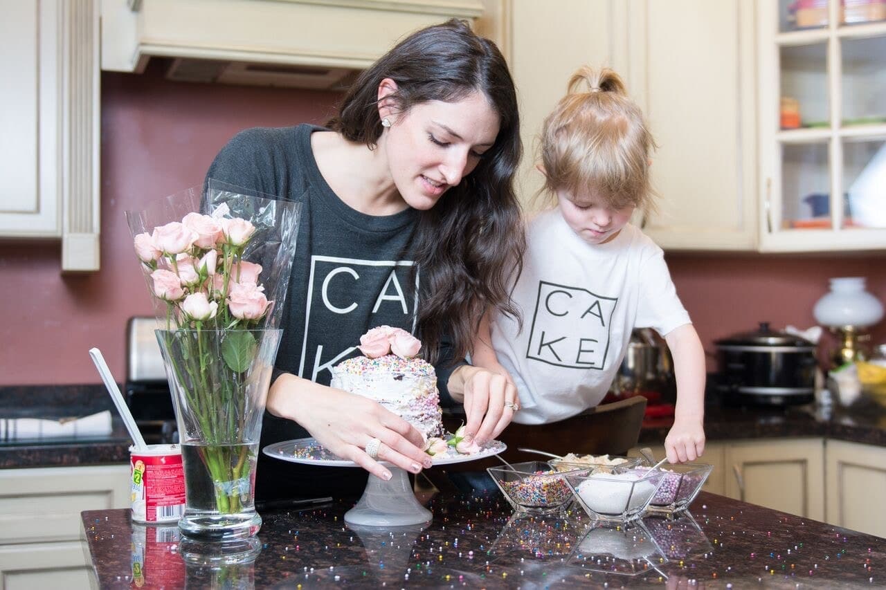 ‘The Sweet Life’ founder spills on how to add magic + sweetness to your everyday with kids mom baking cake with daughter