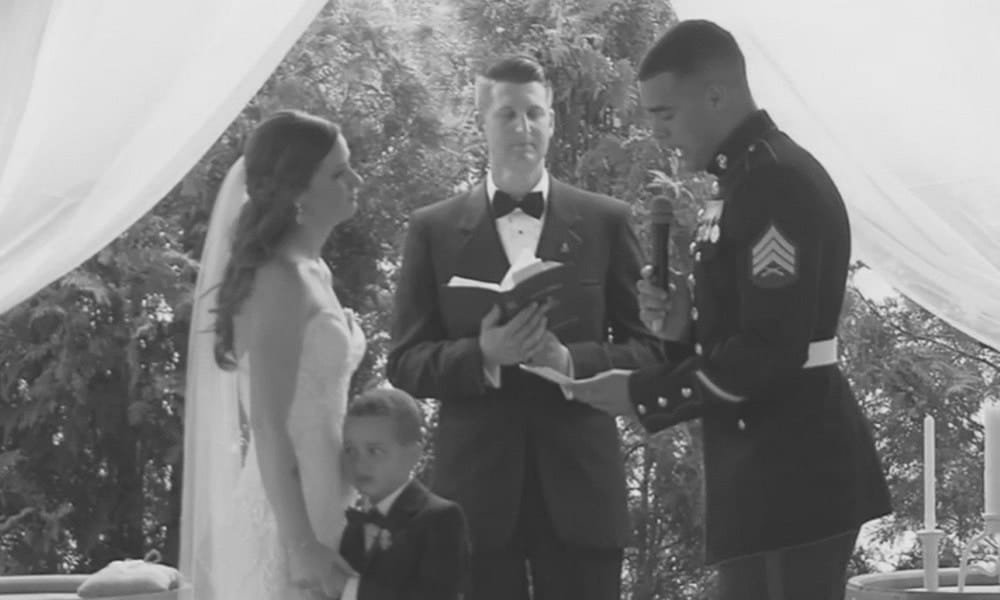 Viral wedding video of vows to a stepson shows there’s more than one way to become a mama