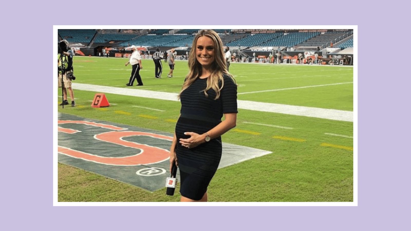 This pregnant sports reporter shut down body shamers in the best way