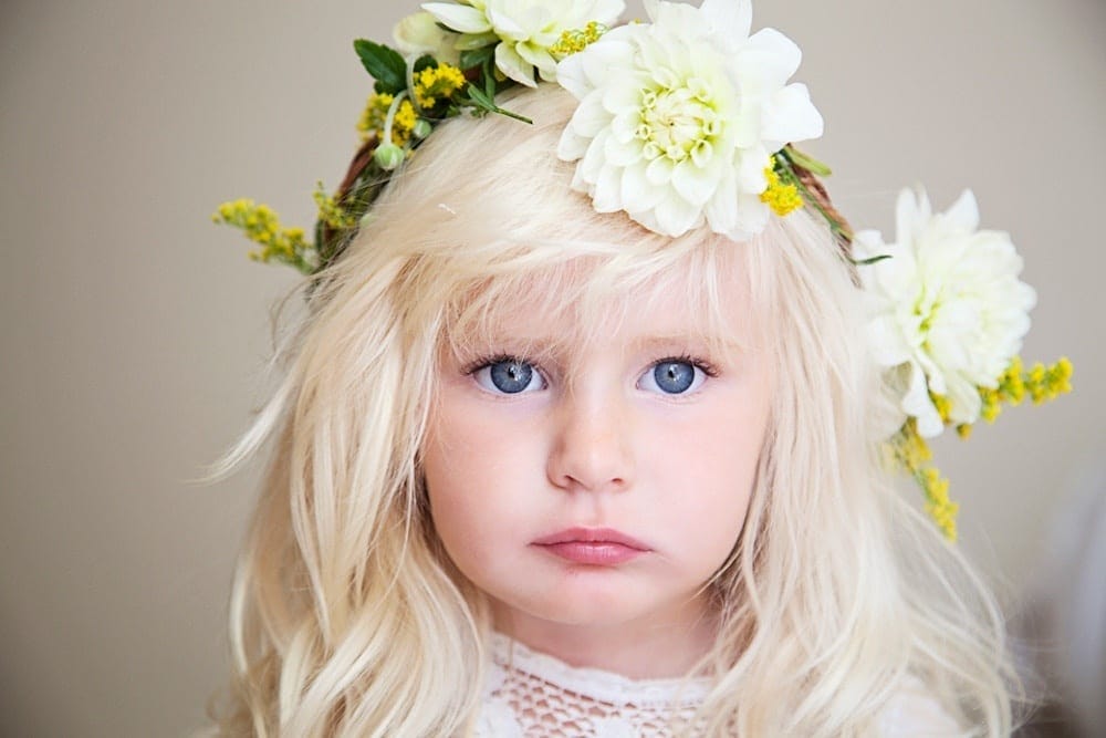 A letter to my sensitive child little girl wearing a flower crown