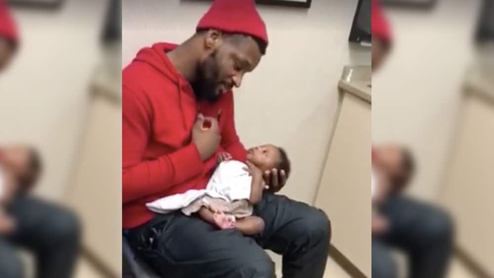 This viral video shows dad during baby’s first shots feeling what we ALL do
