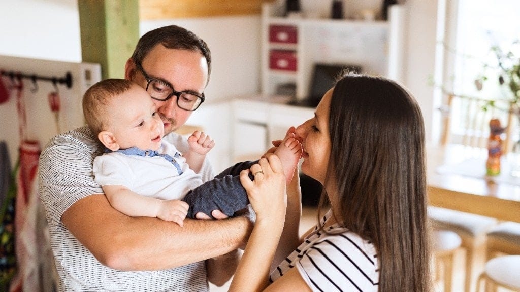 Dear husband, even on the toughest days—this is exactly where I want to be mom and dad playing with baby