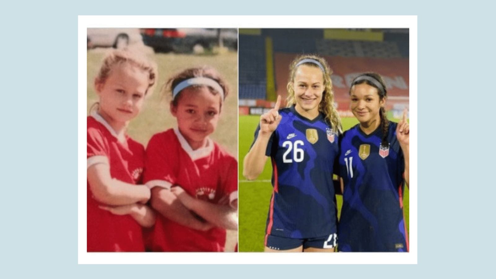 Former kindergarten teammates debut on the U.S. women’s national soccer team together