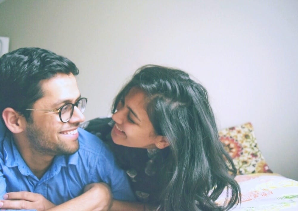 Our marriage is great because we work hard at it couple laughing together
