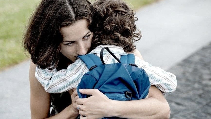 When I look in my child’s eyes at drop off I don’t want to imagine it might be the last time mom hugging a little boy wearing a backpack