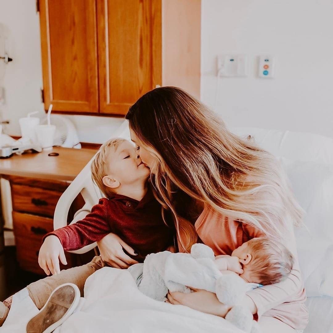I can’t remember what it’s like to *not* be a mom mom kissing son