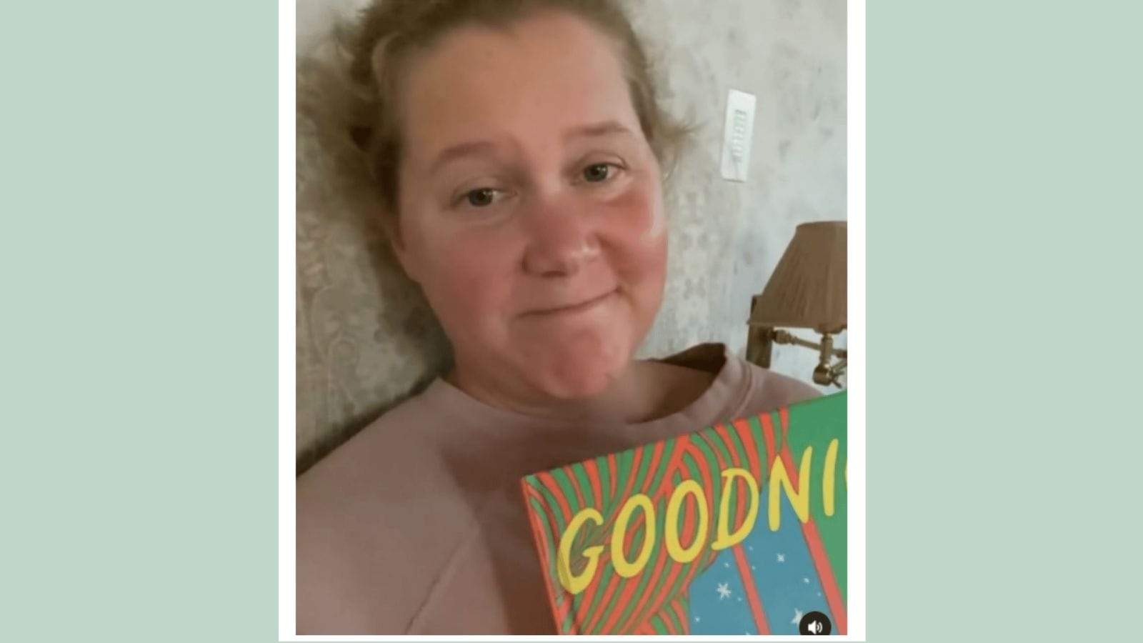 Amy Schumer shares super-relatable post about toddler screen time Amy Schumer on Instagram live holding a book