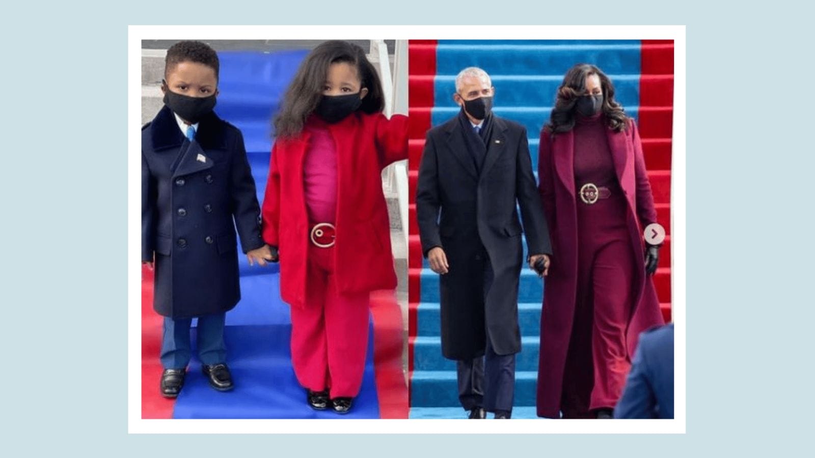 Michelle Obama cheers kids who recreated her and Barack’s inauguration looks