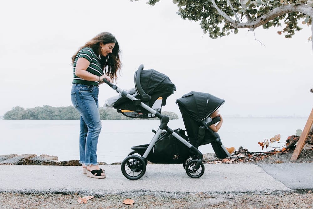 This multitasking stroller goes from a single to a double in seconds (and it’s under $400!)