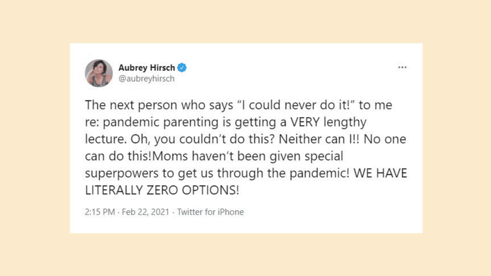 This viral tweet drops a truth bomb about pandemic parenting