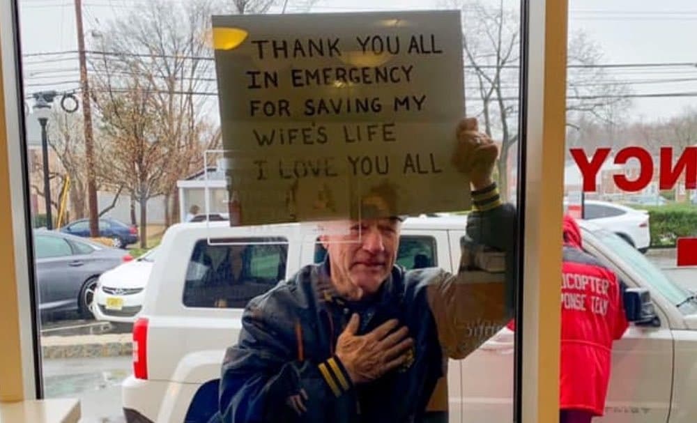 This man thanking health care workers through a window is all of us ❤️