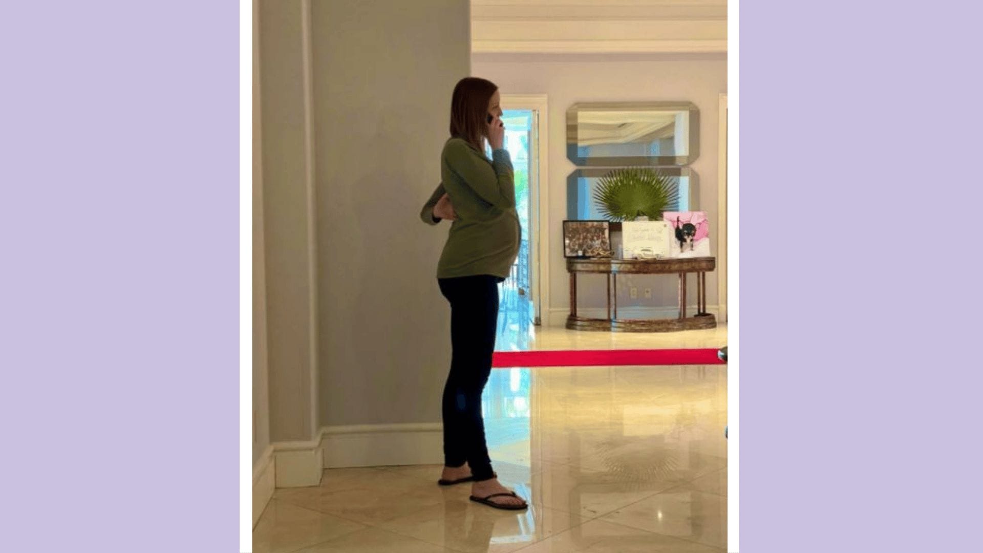 This image of a pregnant CEO at work is so powerful for what it represents pregnant working mom on the phone