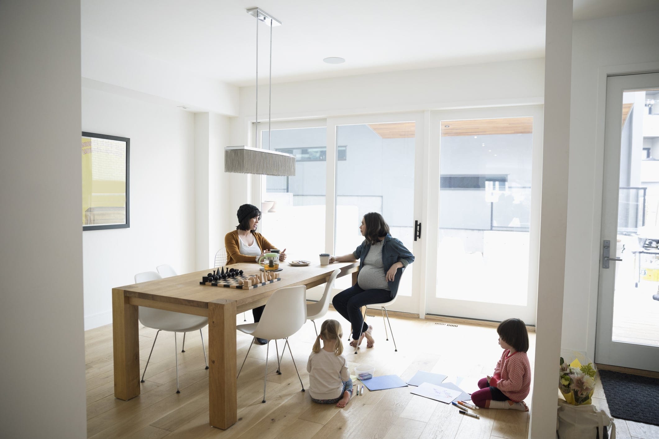 My wish? For moms to support each other—differences and all two moms sitting at the table together