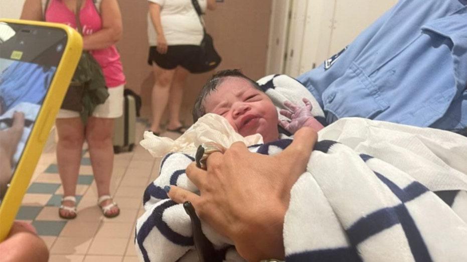 Mom who gave birth at Miami airport gives baby the perfect name newborn baby born at an airport