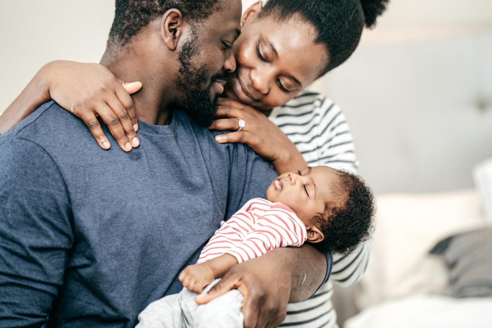 To my husband: I may not always say it, but—I need you and I’m so grateful for you husband and wife looking at newborn baby