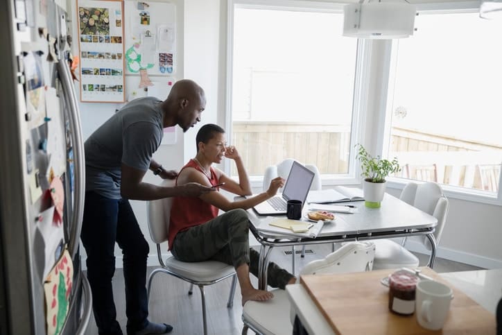 How to adult in 5 steps partners sitting in front of a computer