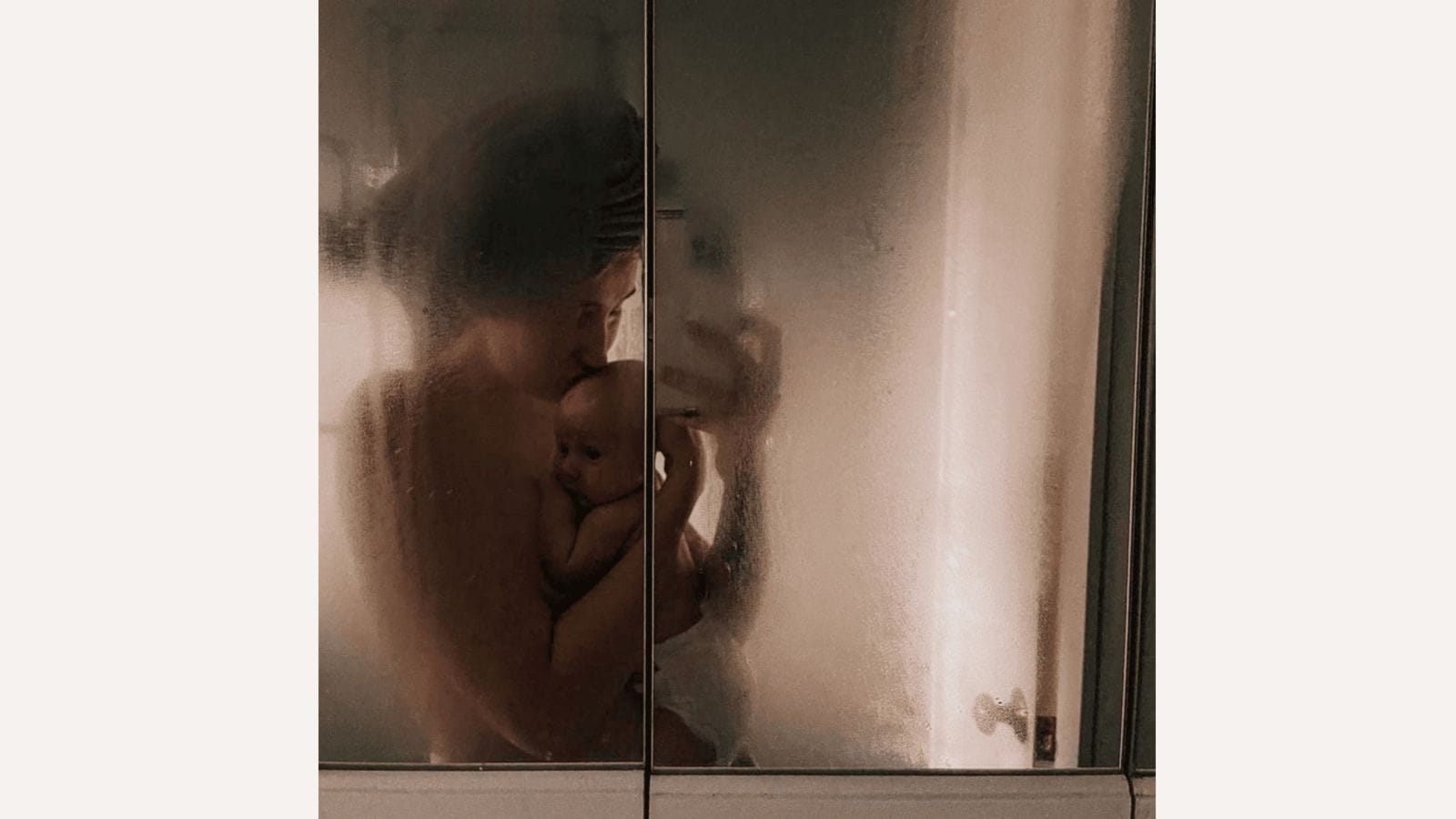 Today I didn’t hold you―not like I should mom holding baby after a shower